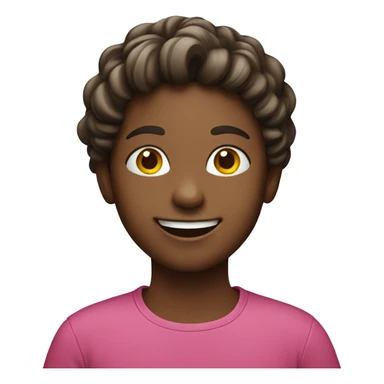 happy girl in dark pink shirt sticker