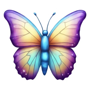 Crystal butterfly sticker