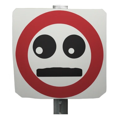 A "No Trespassing" sign on a road sticker