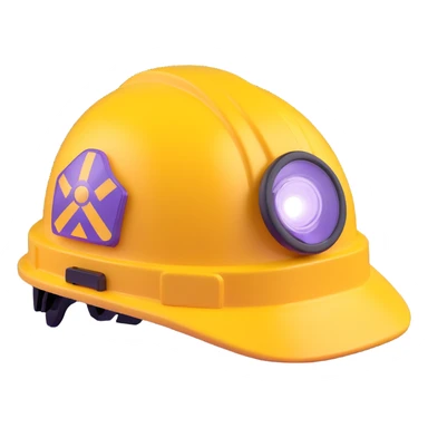 yellow emergency rescue helmet with light sticker