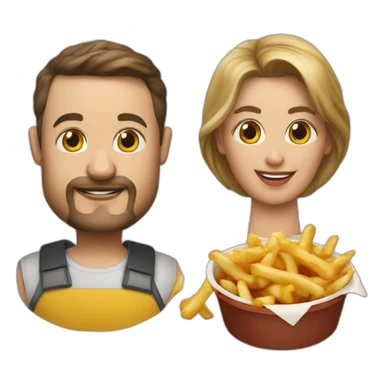 Poutine et Kim jog whon sticker