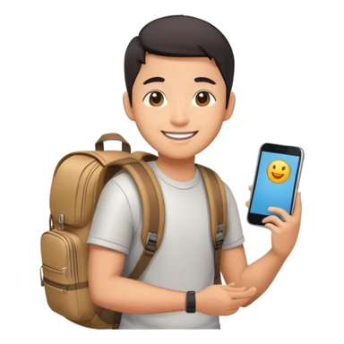 Asian travel youtuber sticker