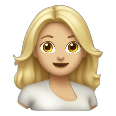 Mujer diciendo rubia diciendo que no con el dedo sticker