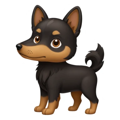 Chien noir avec poitrine et patte avant droite blanche sticker