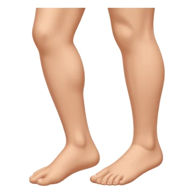 3d style legs and feet sticker