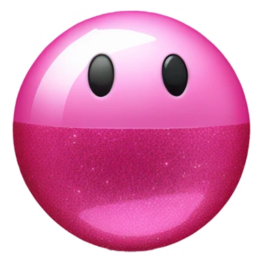 Pink pool ball with glitter  sticker
