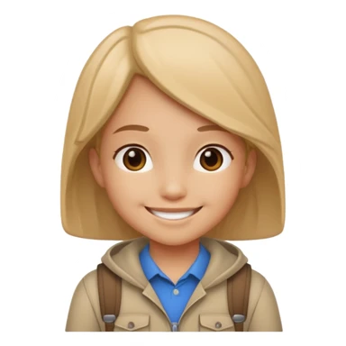 a cute math adventurer, wearing basic clothes sticker