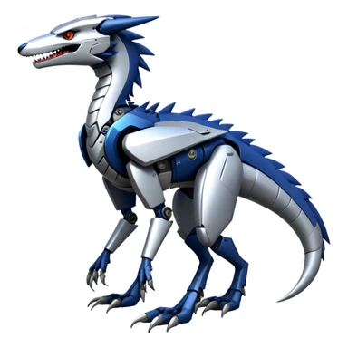 Futuristic Modern Mechanical Sergal-raptor-nargacuga-vernid sticker