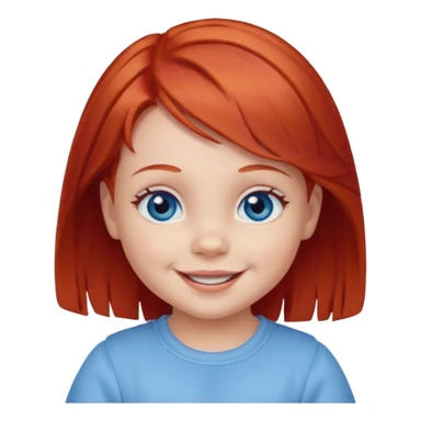 red hair baby girl sticker