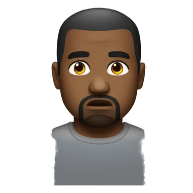 kanye west looking disappointed  sticker