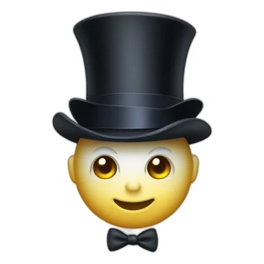 casper with top hat sticker