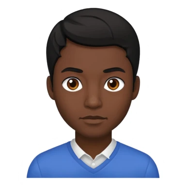 Kevon Edmonds with black hair sticker