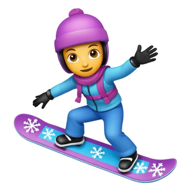 snow board,colorful, negative: character. sticker