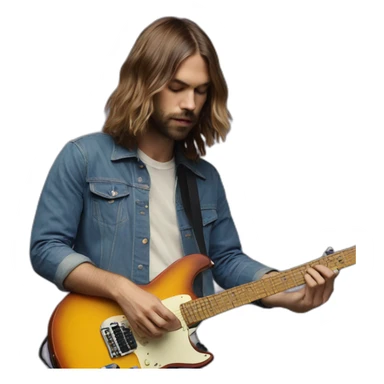 tame impala playing guitar sticker