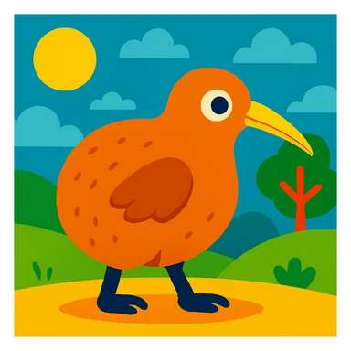 Bird kiwi sticker