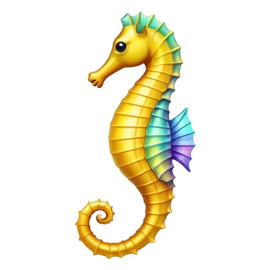 Yellow seahorse sticker