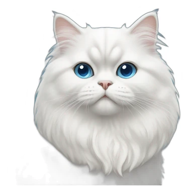 white persian cat with blue eyes sticker