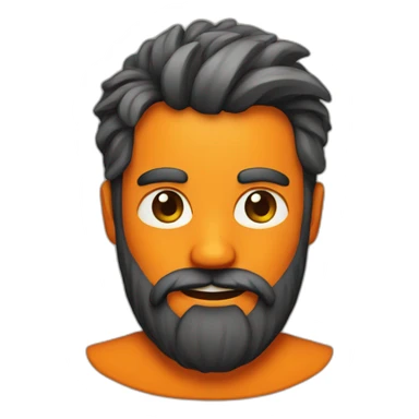 Bearded orange sticker