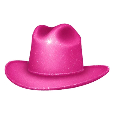 Pink sparkly cowboy hat sticker