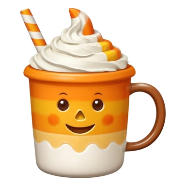Candy corn latte sticker