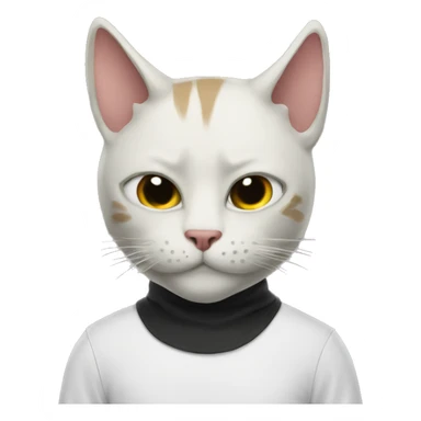 hybrid of a cat and an Elon mask sticker