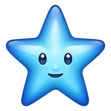 Estrella de color azul sticker