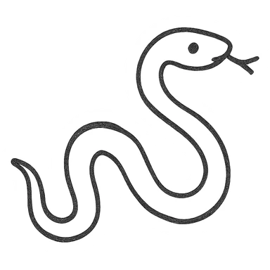 white snake, elegant, masterpiece, minimalist style, on transparent background sticker