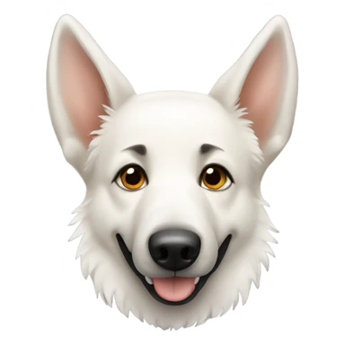 White happy German shepherd sticker