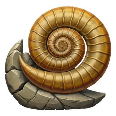 Ammonite avec trilobites sticker