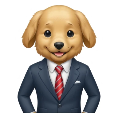 Dog in a suit  sticker
