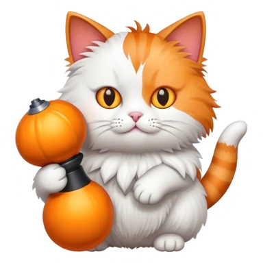 cat holding a bomb sticker