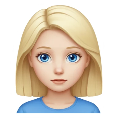 A ugly girl with a blonde hair sticker