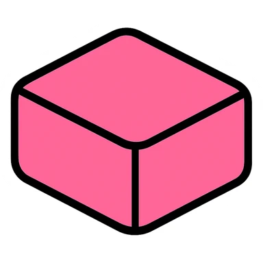 pink block, soft edges, minimalistic sticker