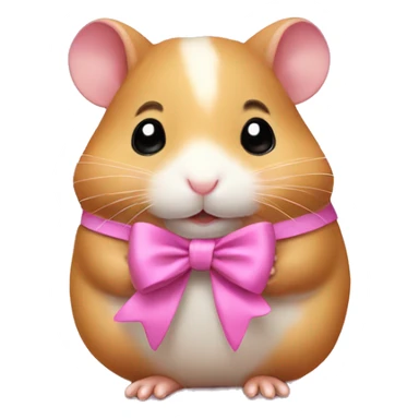 Hamster in a pink dresa with a bow  sticker
