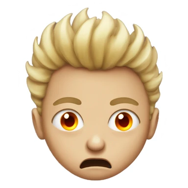 Mad face with fire eyes sticker