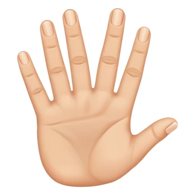 Five finger hand with thumb and ring finger down sticker
