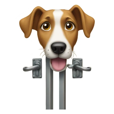 dog behind locked door sticker