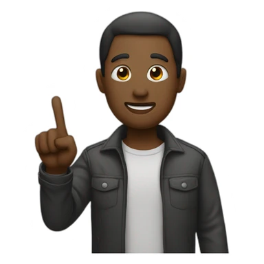 stickman showing one finger sticker