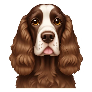 Chocolate with tan English cocker spaniel sticker