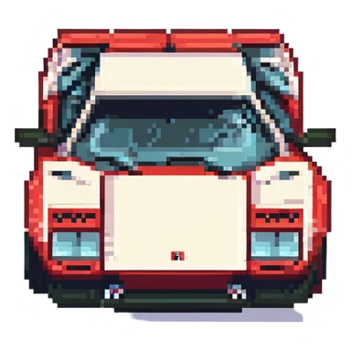 красная Lamborghini Countach, no background sticker