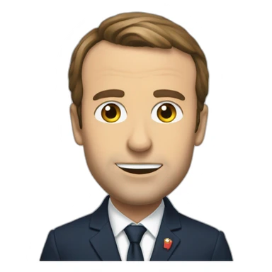 Macron qui fixe avec un regarde n sticker