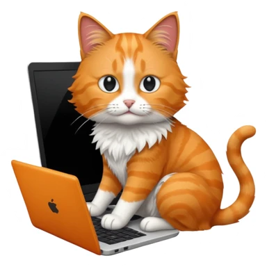 one cat repair laptop sticker