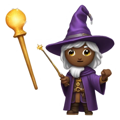 robor-mage with magic wand sticker