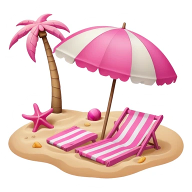 Pink,items,beached themed sticker