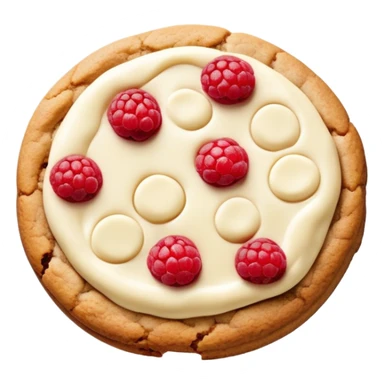 White chocolate chip and raspberry cookie sticker