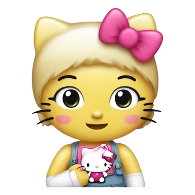 Hello kitty with an iphone sticker