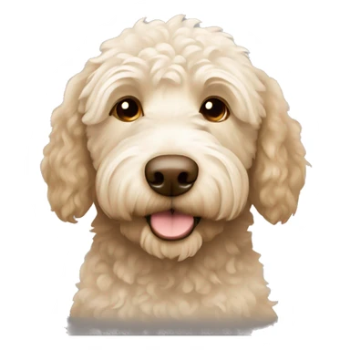 Labradoodle beige and white sticker