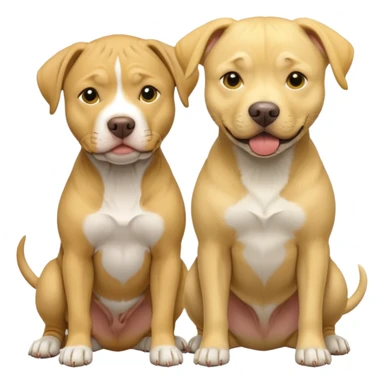 Grey pit bull with yellow lab sticker