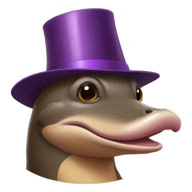 Platypus with birthday hat sticker