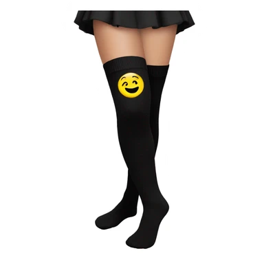 Black over knee socks sticker